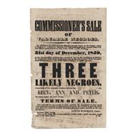 Image: Commissioner's Sale of Three Likely Negroes