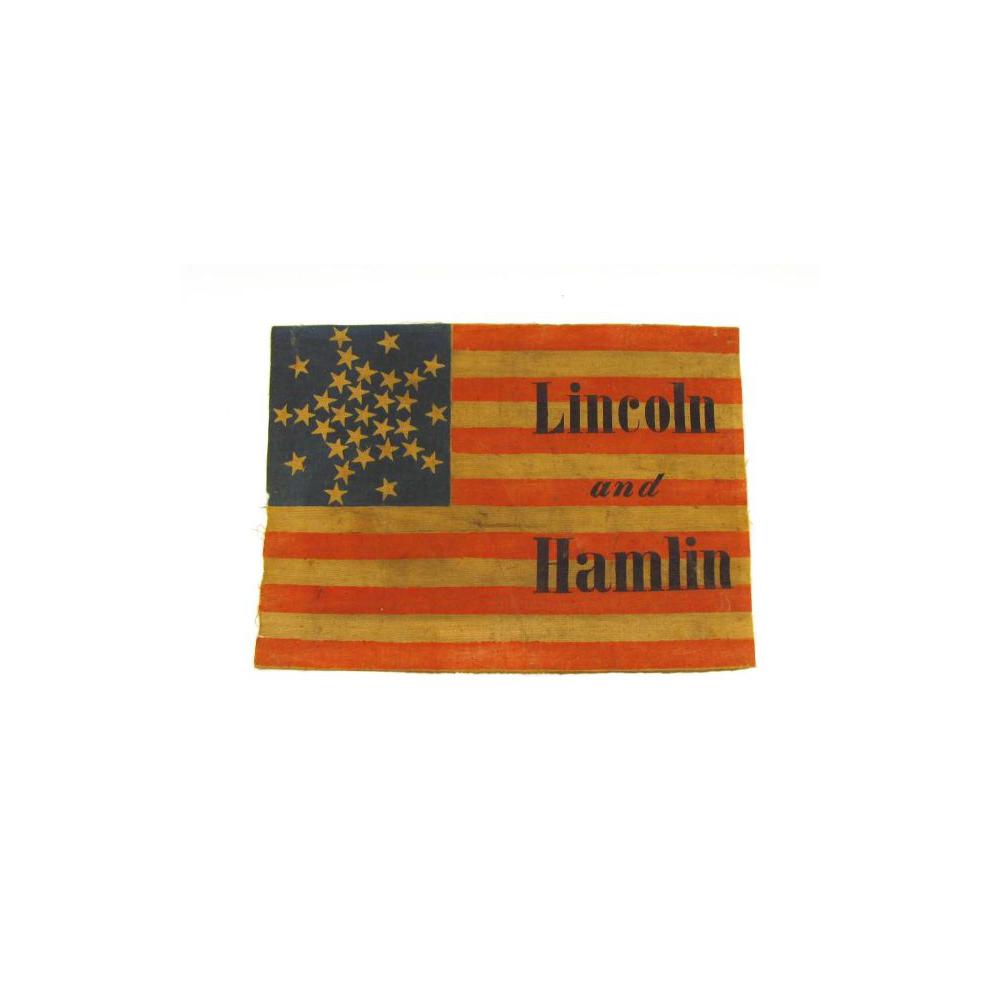 Image: Lincoln and Hamlin campaign flag