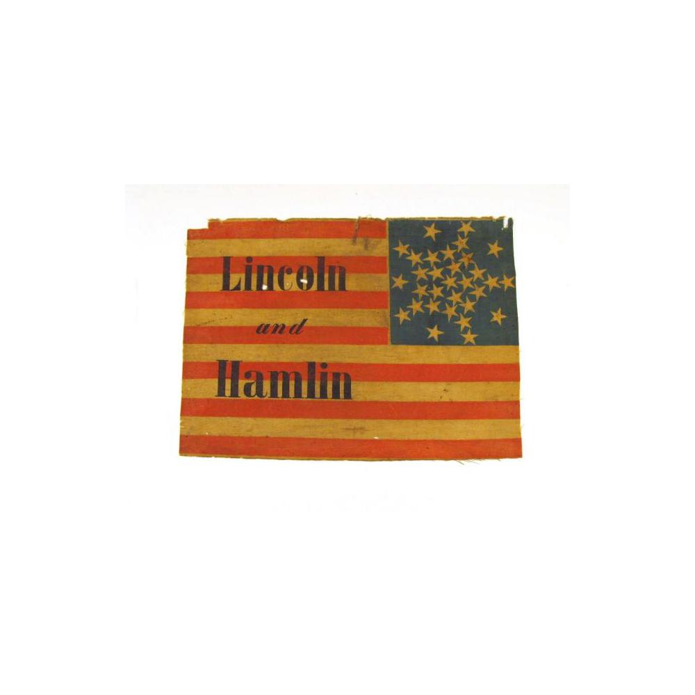 Image: Lincoln and Hamlin campaign flag