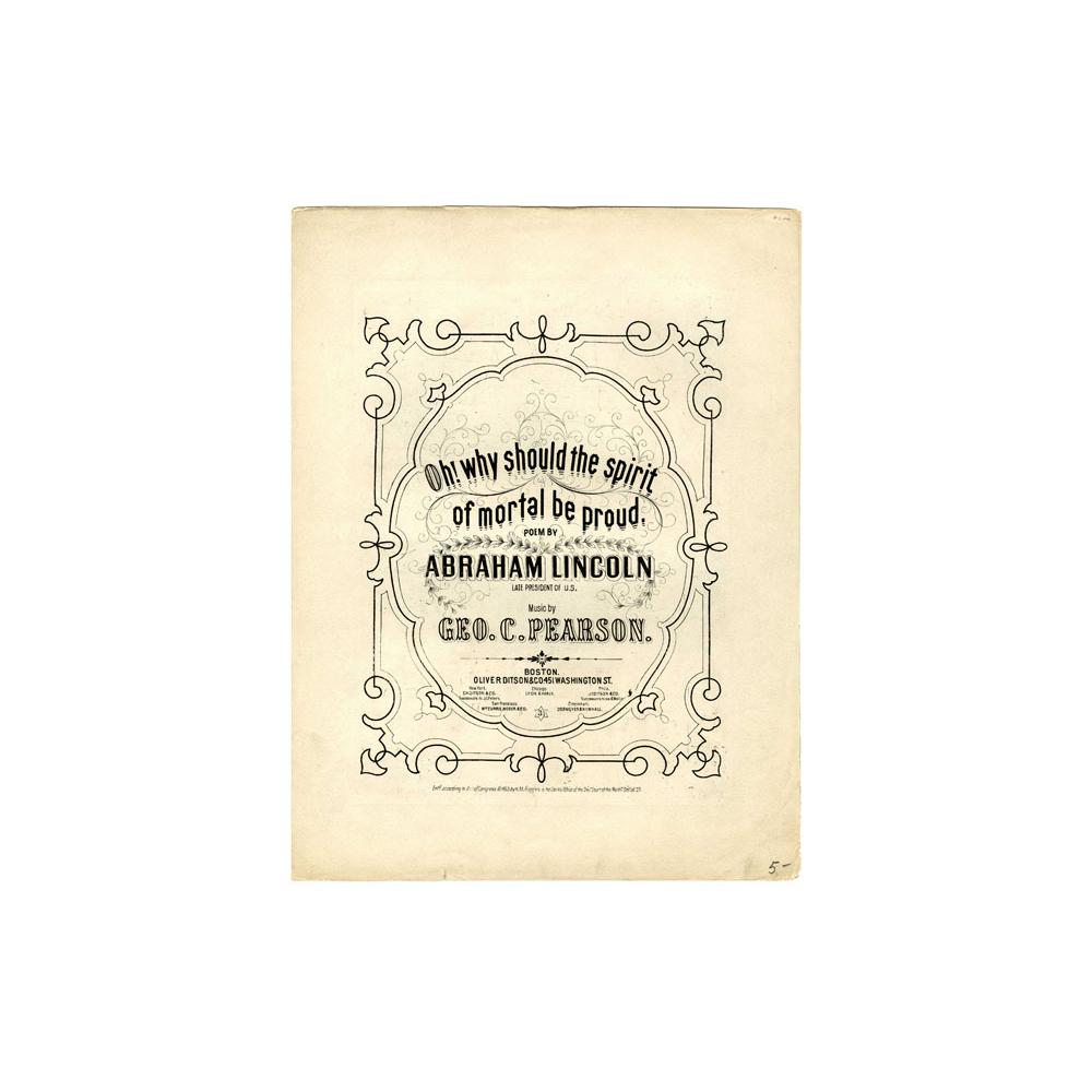 Image: Oh! Why Should the Spirit of Mortal be Proud