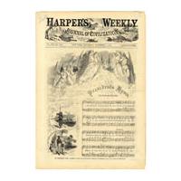 Image: Harper's Weekly and "The President's Hymn. Give Thanks, All Ye People"