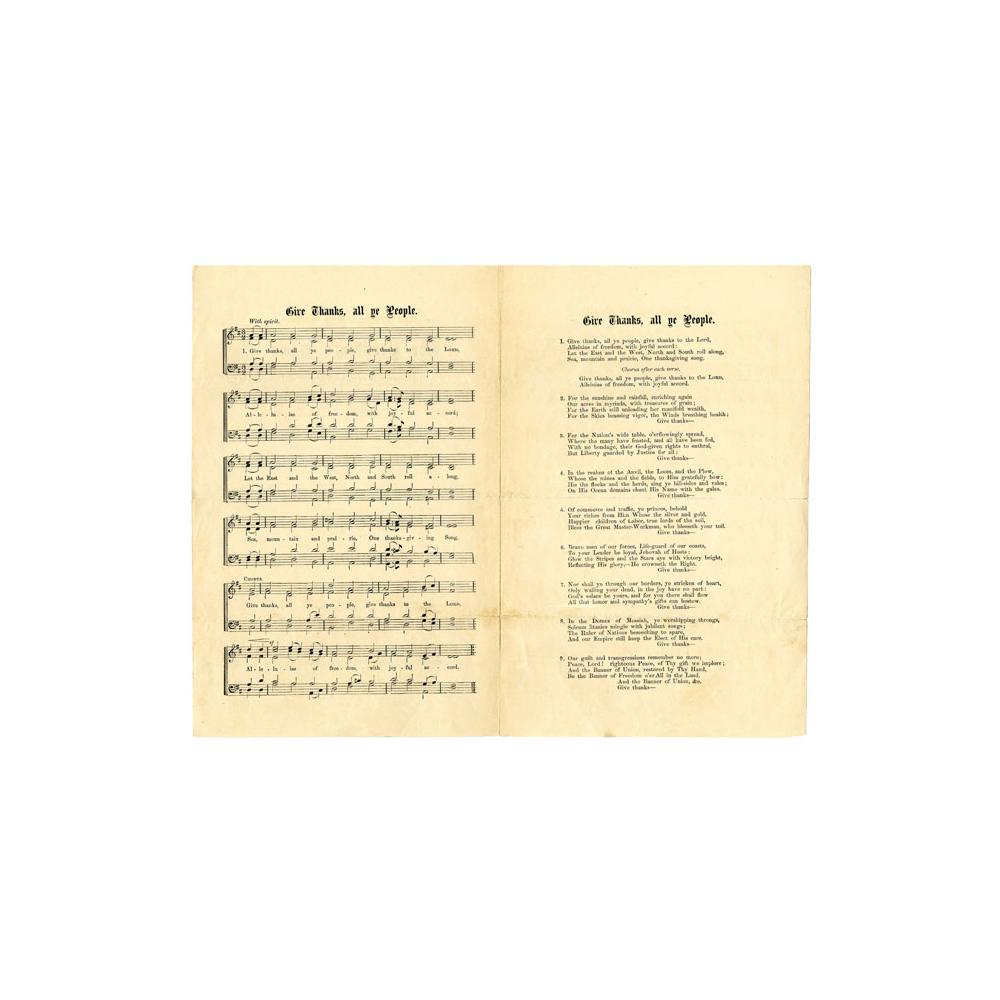 Image: The President's Hymn: Give Thanks, All Ye People