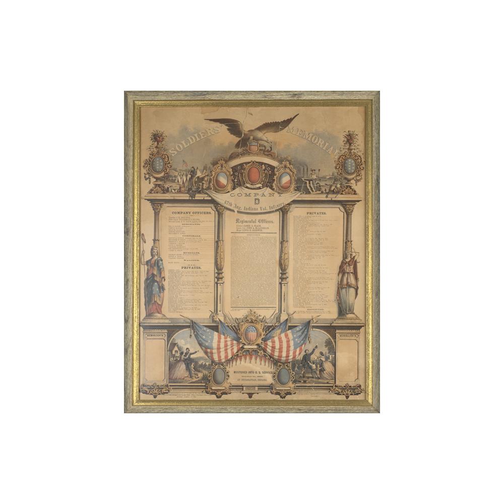 Image: Soldier's Memorial for Company D of the 47th Regiment Indiana Volunteer Infantry