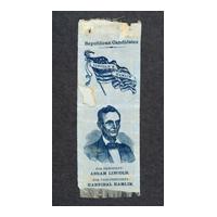 Image: Lincoln and Hamlin campaign ribbon