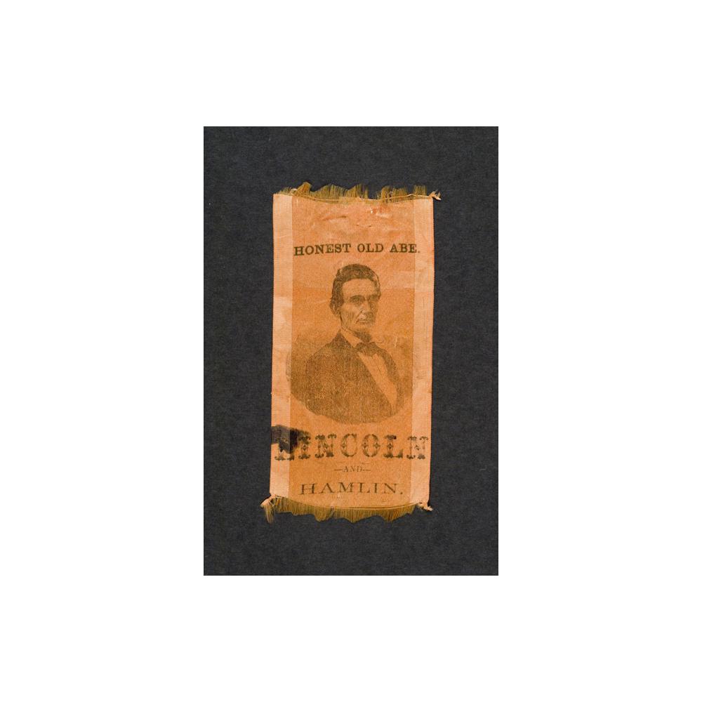 Image: Lincoln and Hamlin campaign ribbon