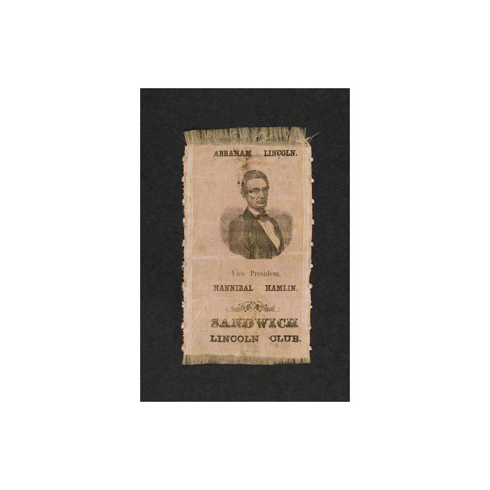 Image: Lincoln and Hamlin campaign ribbon