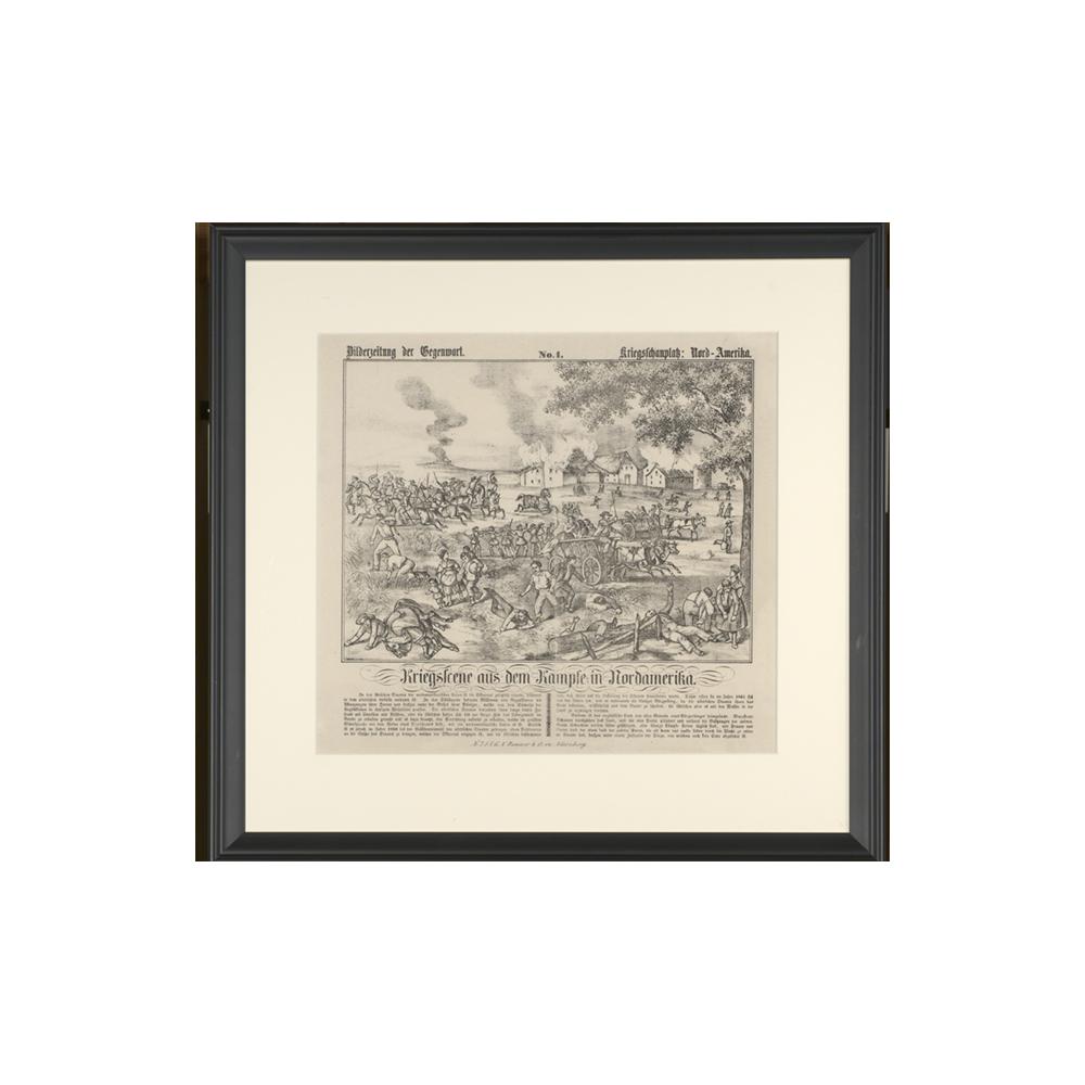Image: Kriegsscene aus dem Kample in Nordamerika (Battle scene of the struggle in North America)