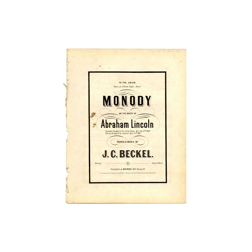 Image: Monody on the death of Abraham Lincoln