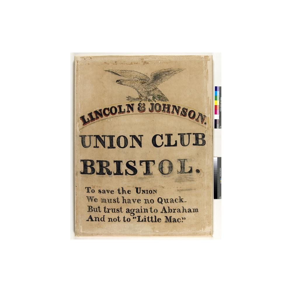 Image: Lincoln and Johnson Union Club Bristol banner