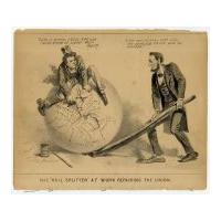 Image: The Rail Splitter at Work Repairing the Union