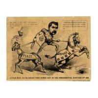 Image: Little Mac, in His Great Two Horse Act, in the Presidential Canvass of 1864