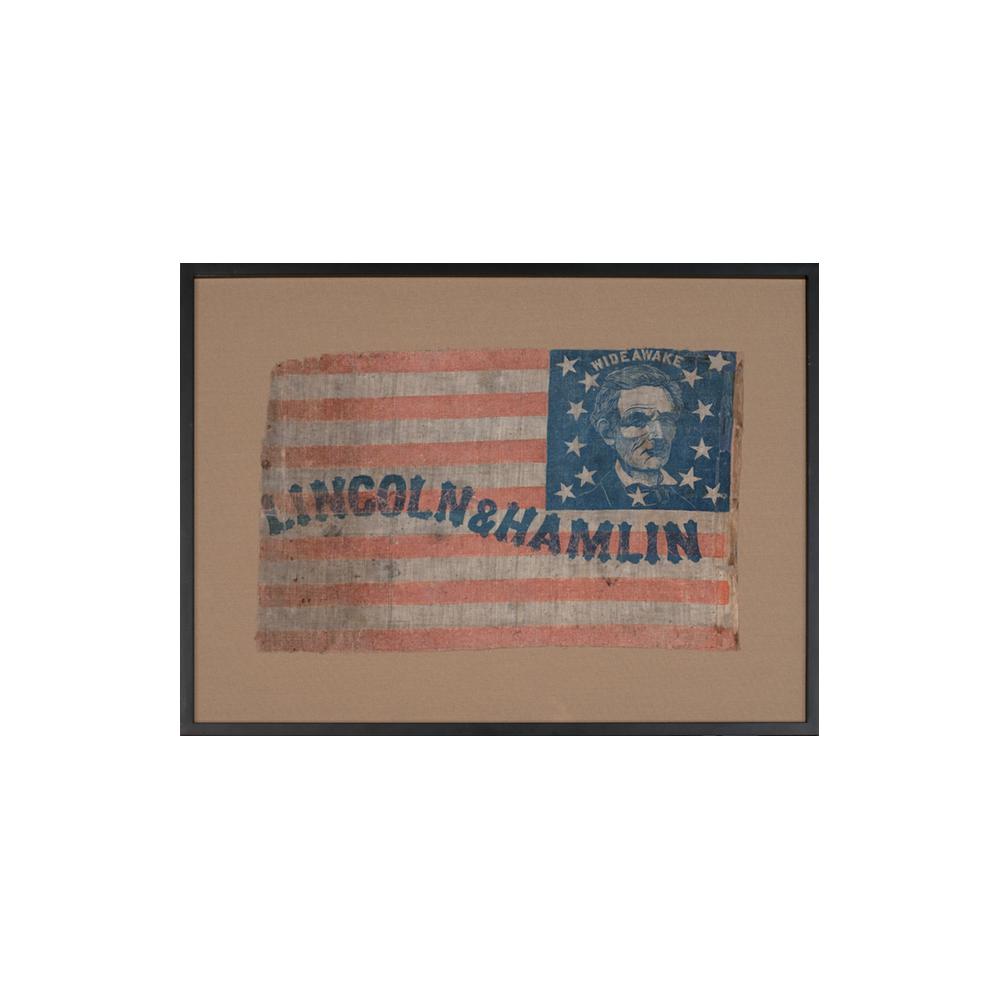 Image: Lincoln and Hamlin campaign flag