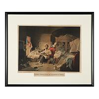 Image: President Lincoln writing the Proclamation of Freedom, January 1, 1863