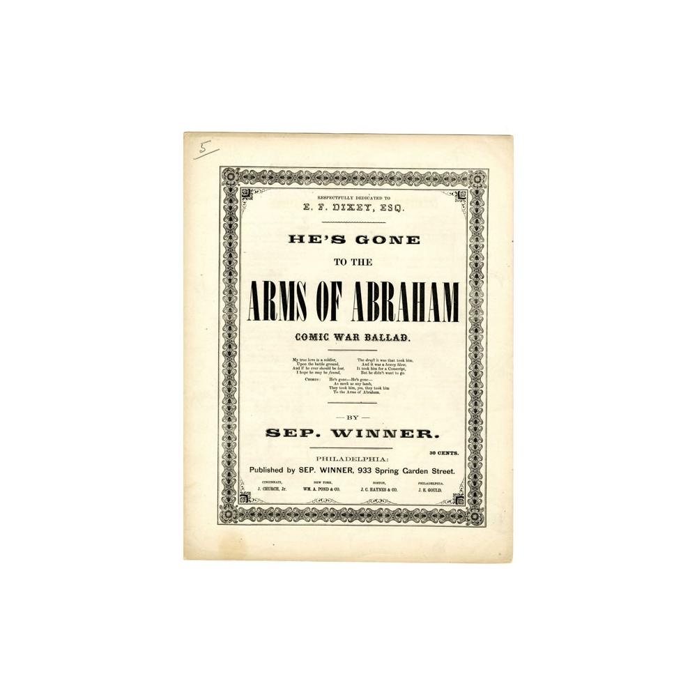 Image: He's Gone to the Arms of Abraham