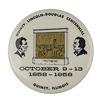 Image: Lincoln-Douglas Debate Centennial pin