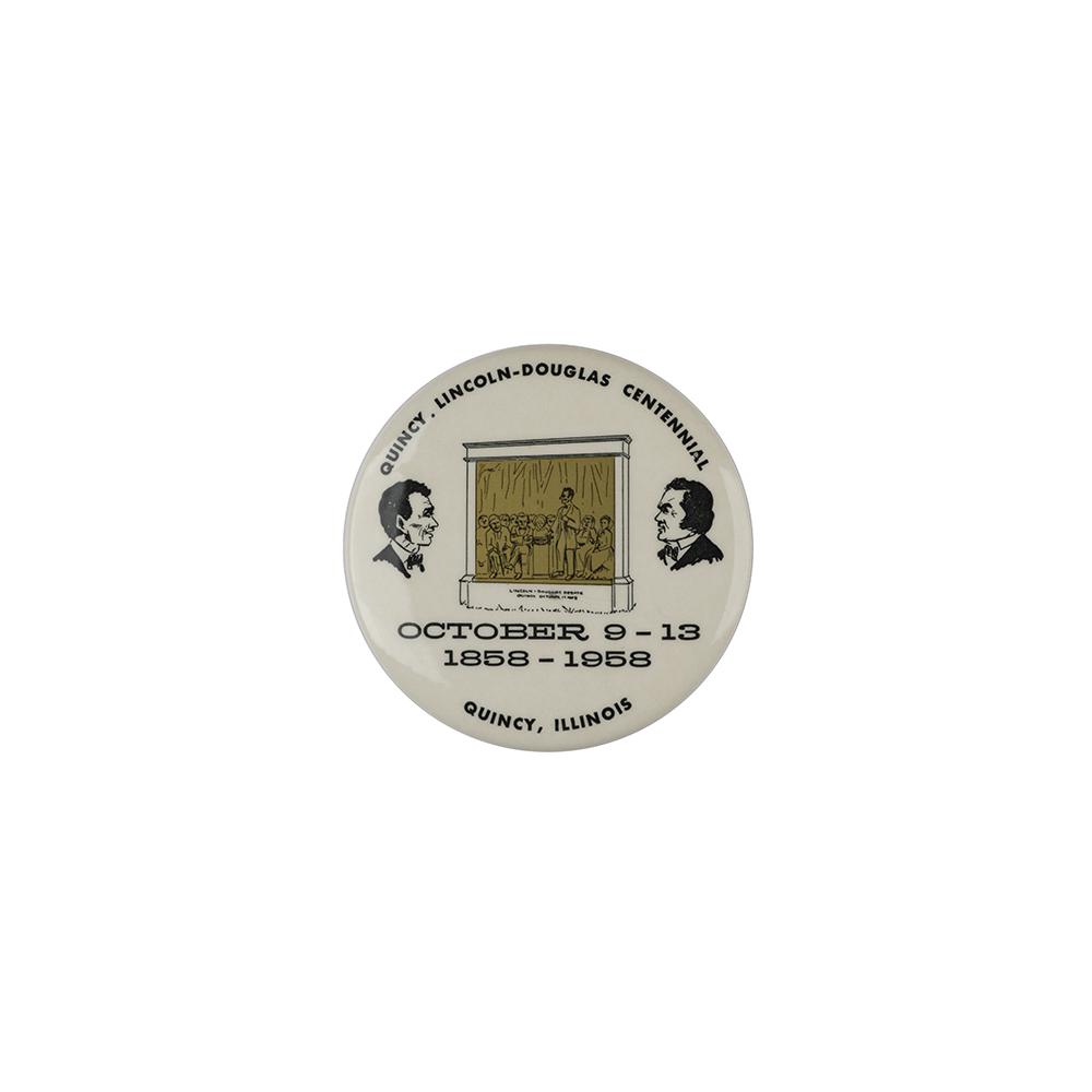 Image: Lincoln-Douglas Debate Centennial pin