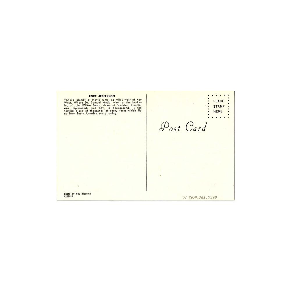 Image: Postcard of Fort Jefferson