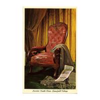 Image: Postcard of Lincoln Death Chair