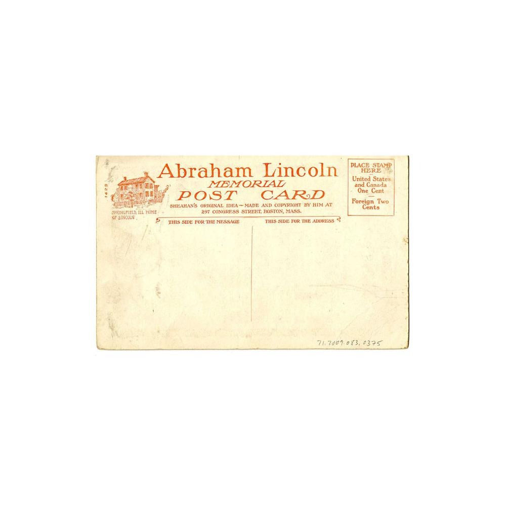 Image: Postcard of Mrs. Bixby's Letter