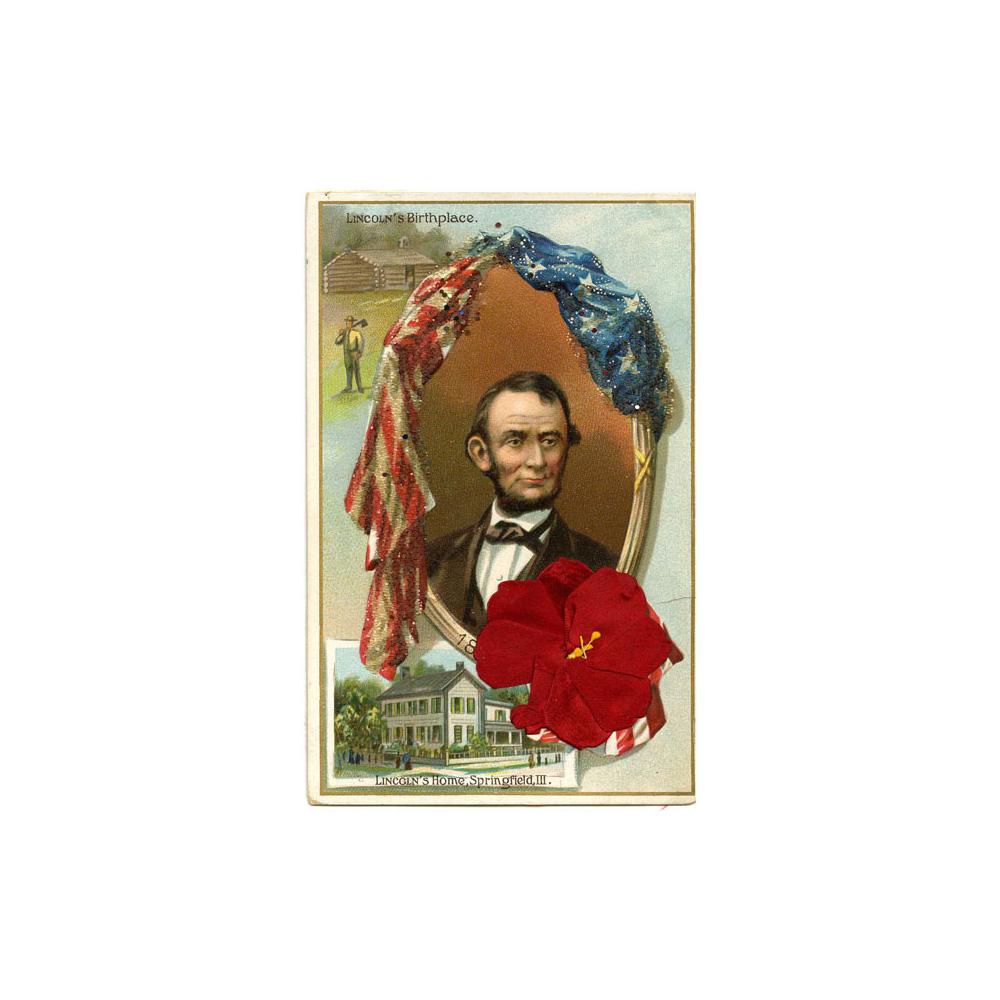Image: Color postcard of Abraham Lincoln