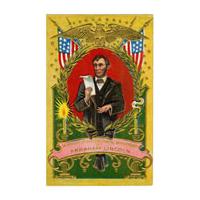 Image: Color postcard of Abraham Lincoln