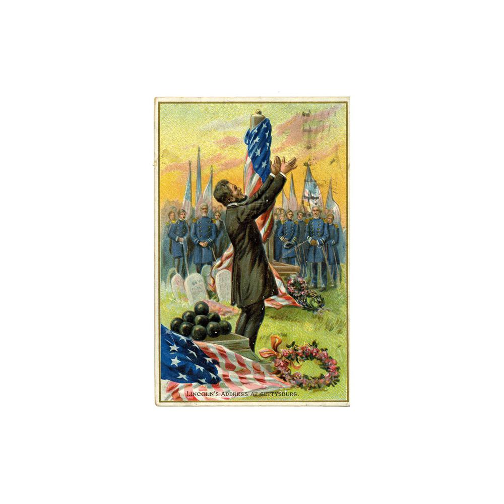 Image: Color postcard of Abraham Lincoln