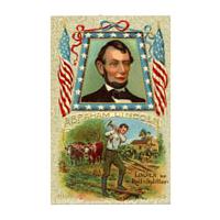 Image: Color postcard of Abraham Lincoln