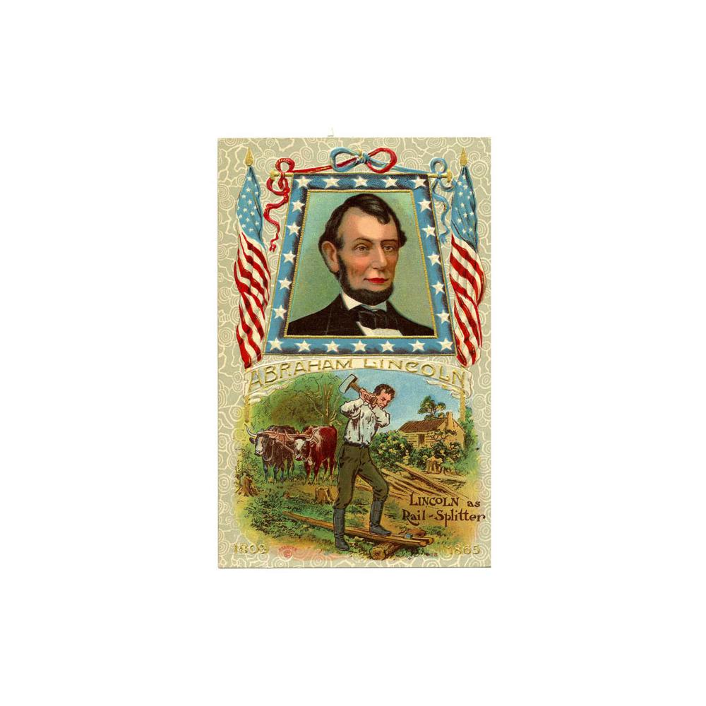 Image: Color postcard of Abraham Lincoln