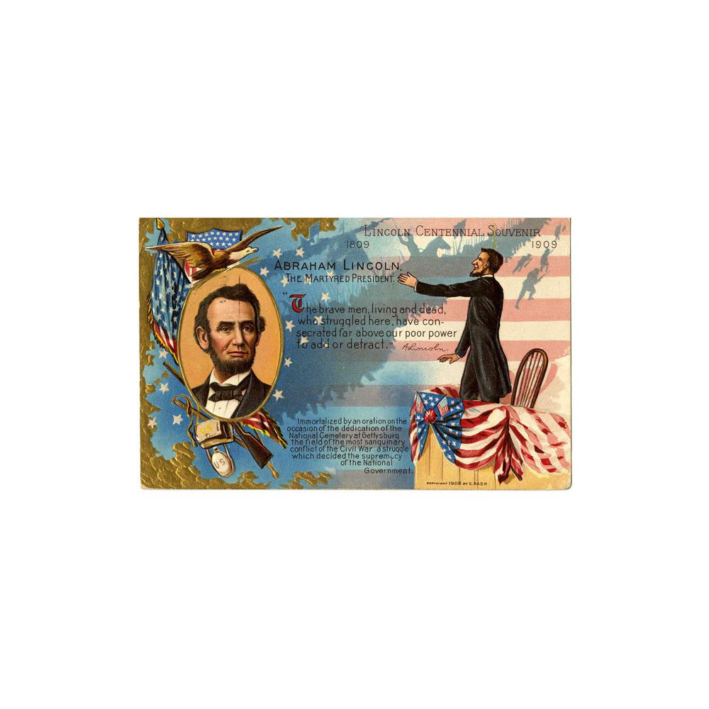 Image: Color postcard of Abraham Lincoln