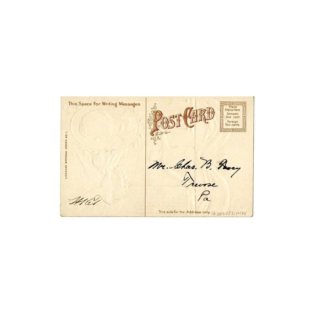 Image: Postcard of Abraham Lincoln