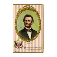 Image: Color postcard of Abraham Lincoln