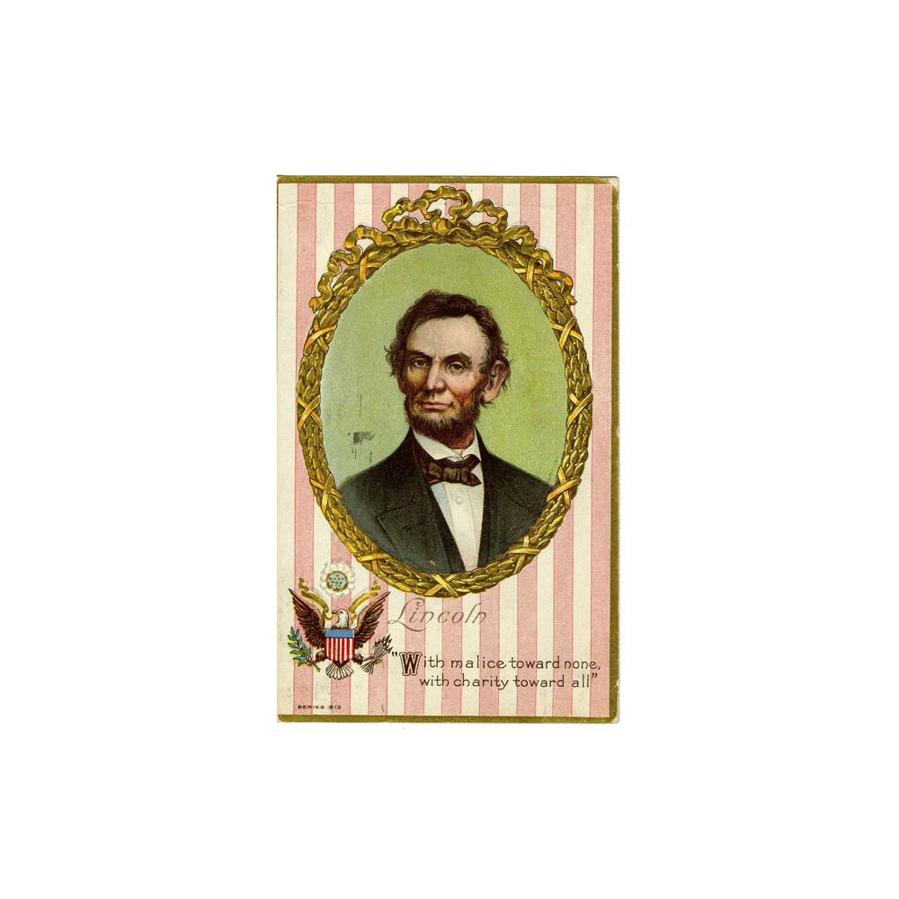 Image: Color postcard of Abraham Lincoln