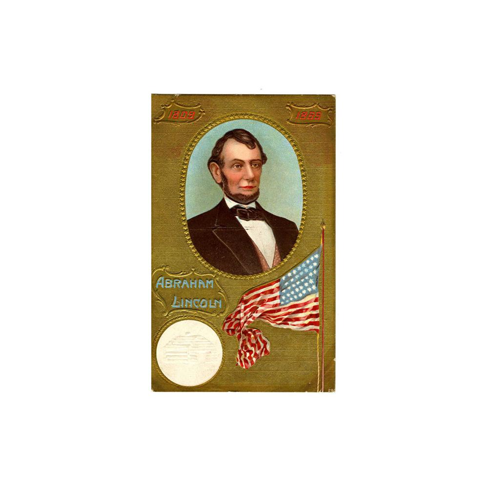 Image: Color postcard of Abraham Lincoln