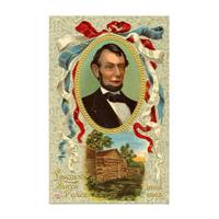 Image: Color postcard of Abraham Lincoln