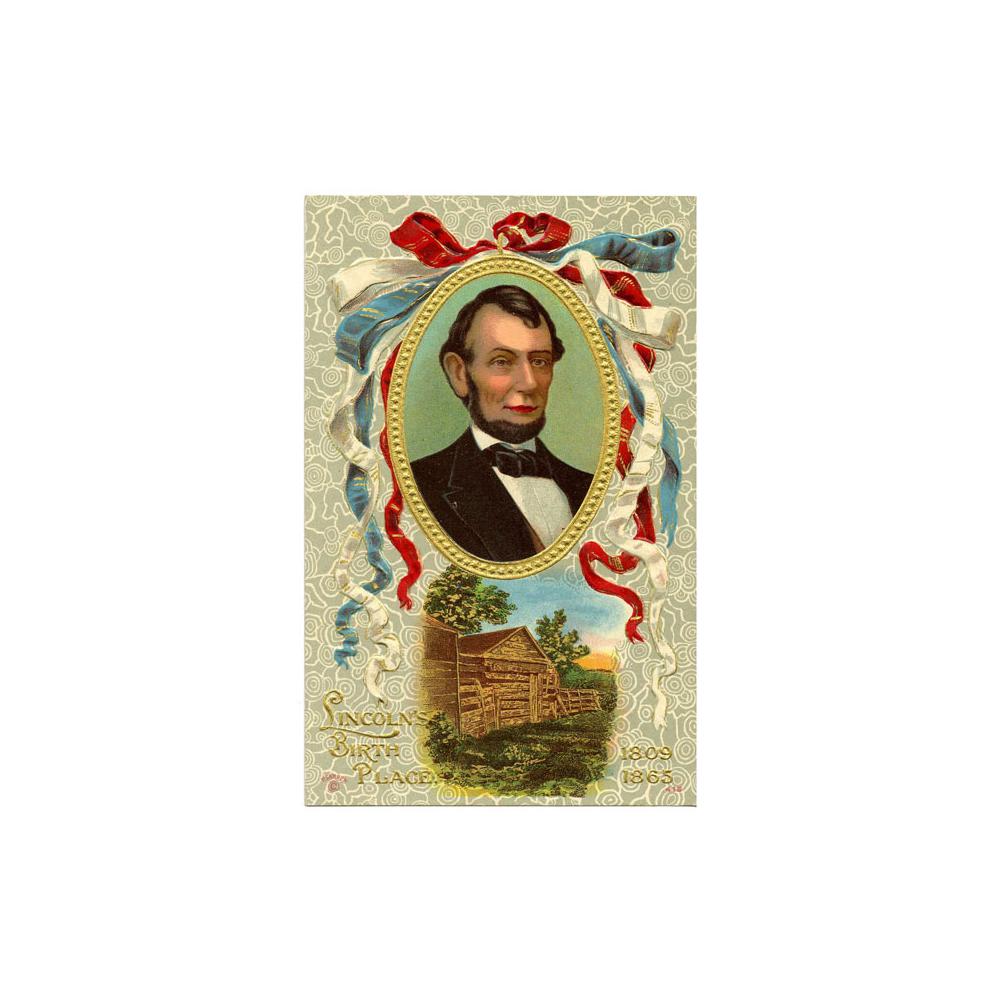 Image: Color postcard of Abraham Lincoln