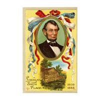 Image: Color postcard of Abraham Lincoln