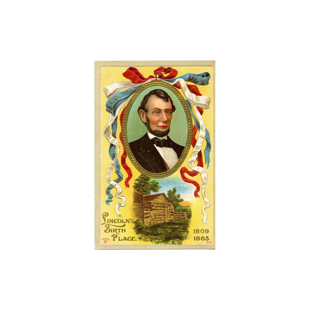 Image: Color postcard of Abraham Lincoln