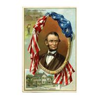 Image: Color postcard of Abraham Lincoln