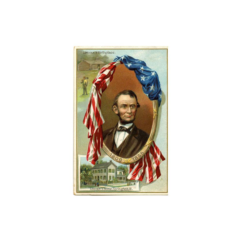 Image: Color postcard of Abraham Lincoln
