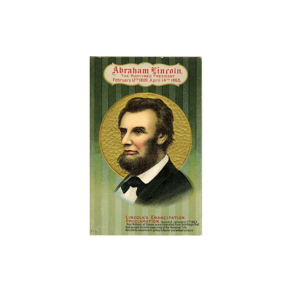 Image: Color postcard of Abraham Lincoln