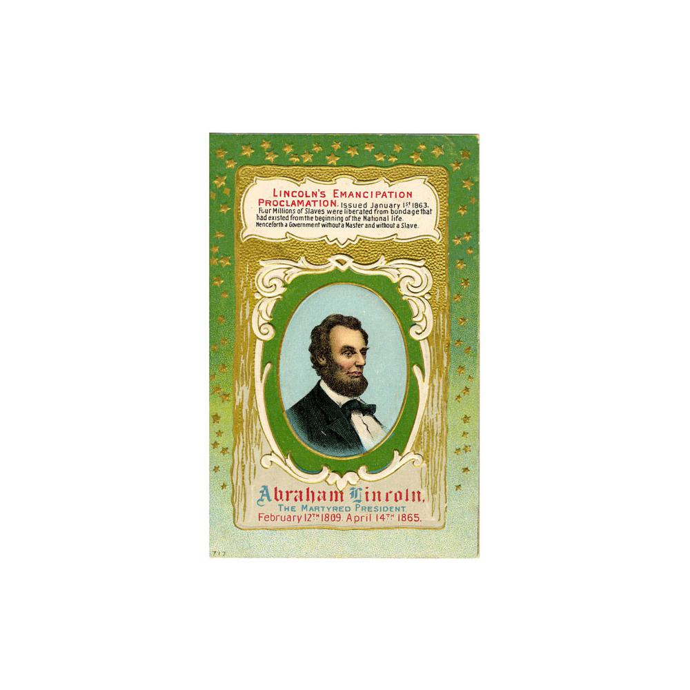 Image: Color postcard of Abraham Lincoln