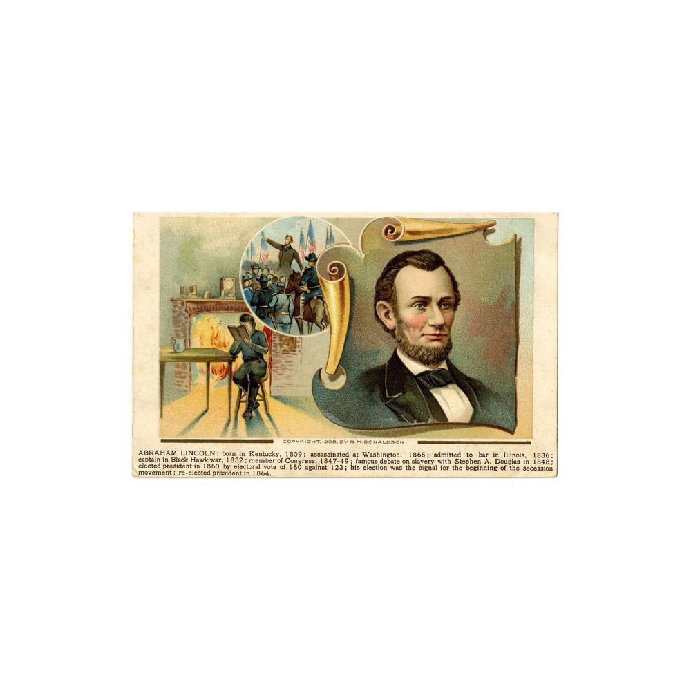 Image: Color postcard of Abraham Lincoln