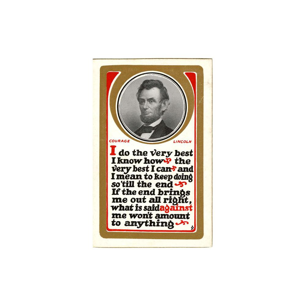 Image: Color postcard of Abraham Lincoln