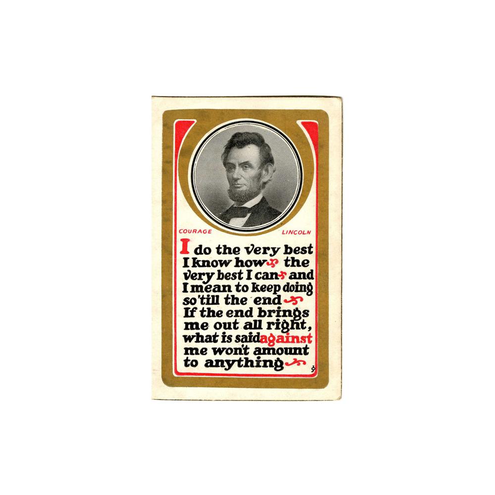 Image: Color postcard of Abraham Lincoln