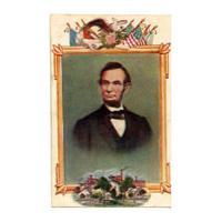 Image: Color postcard of Abraham Lincoln