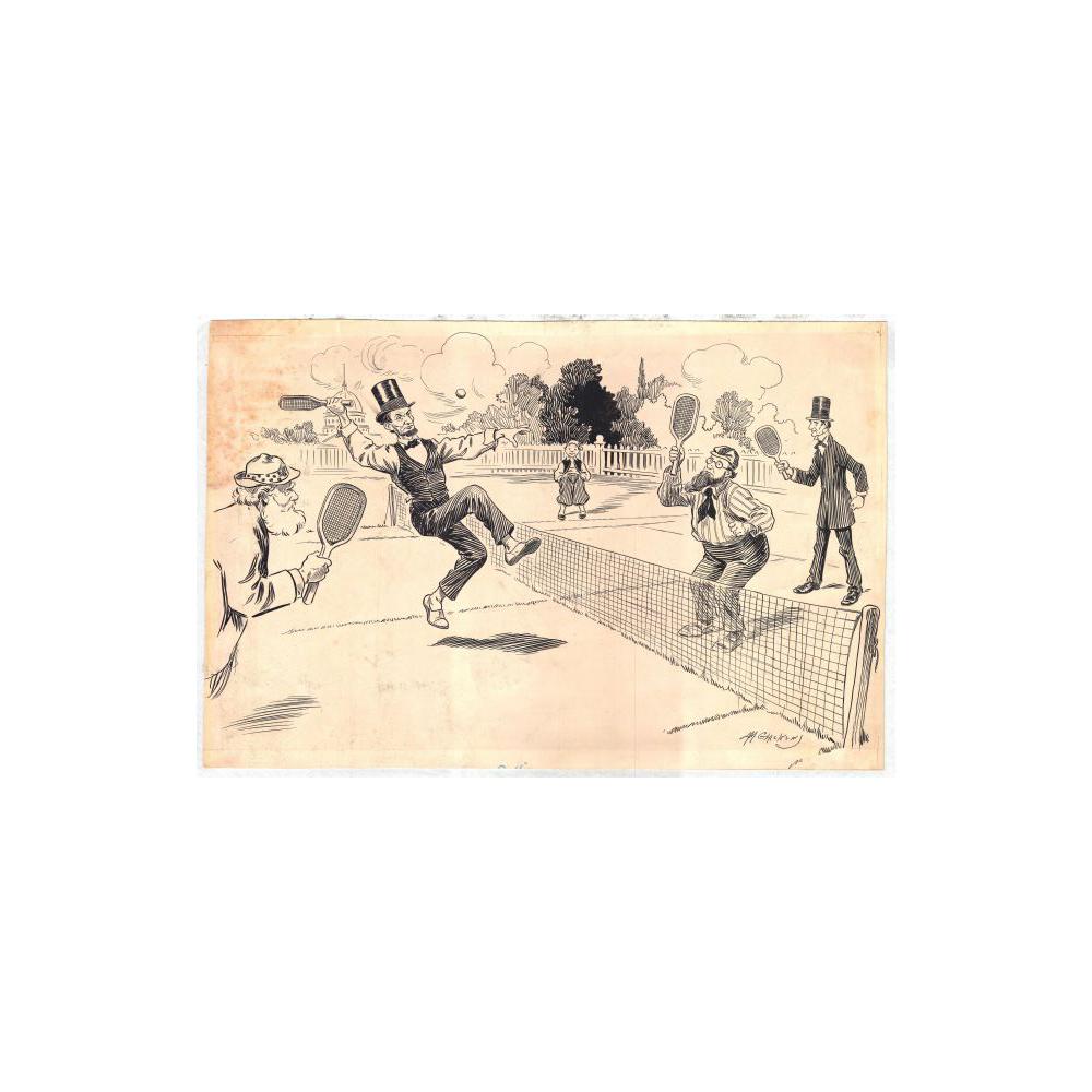 Image: Lincoln Playing Tennis