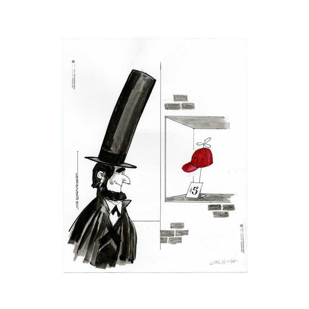 Image: Lincoln Window Shopping Cartoon for Playboy