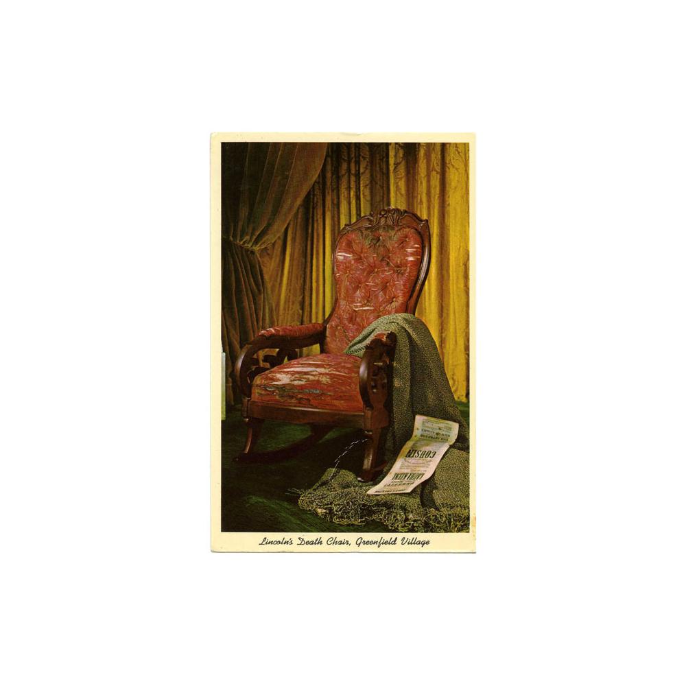 Image: Lincoln's Death Chair, Greenfield Village