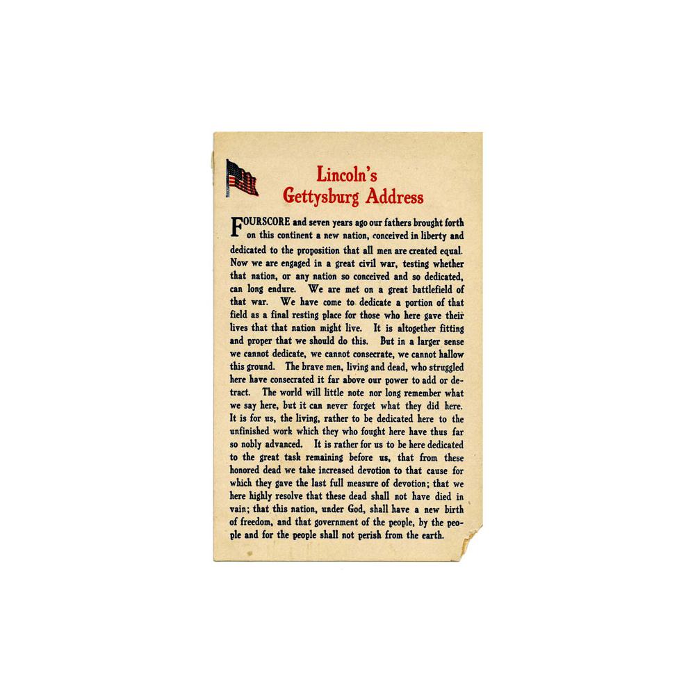 Image: Lincoln's Gettysburg Address