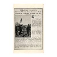 Image: Abraham Lincoln's Address Delivered at the Dedication of the Cemetery at Gettysburg, November 19, 1863